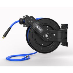 AIRCRAFT Air Hose Reel Metal 20m 12mm Od X 8mm Id Pu Hose Auto Retract